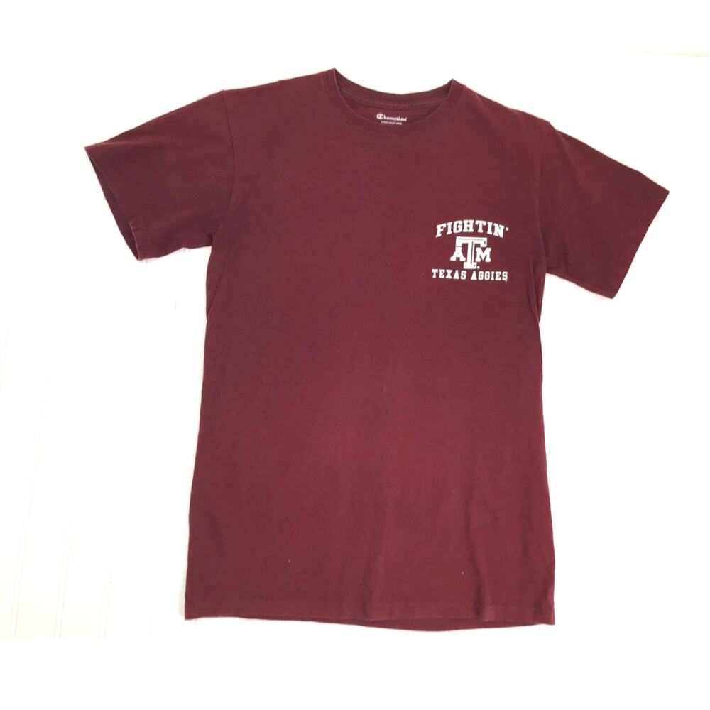 Champion Texas A&M Burgundy Graphic Short Sleeve T-Shirt Size S